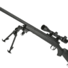 AGM M700 Airsoft Bolt Action Sniper Rifle with Scope Rail (Package: Black w/ Scope and Bipod)