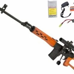 Matrix AK SVD Airsoft AEG Sniper Rifle by CYMA - Metal Receiver / Real Wood (Package: Add 7.4v LiPo Battery + Charger)