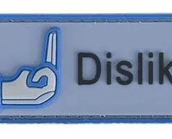 "Dislike" IFF PVC Hook & Loop Morale Patch - Blue