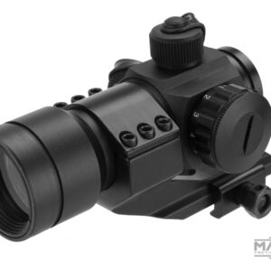 Matrix Military Type 1x30 Red & Green Dot Sight w/ QD Cantilever Mount (Model: High Mount / Large Dial / Black)