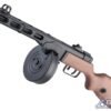 6mmProShop PPSH-41 WWII Electric Blowback Airsoft AEG Submachine Gun w/ Drum Mag and Real Wood