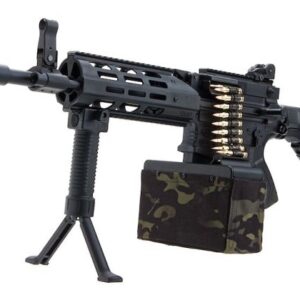 G&G CM16 LMG Airsoft AEG Light Machine Gun (Color: Stealth)