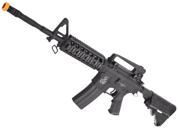 Colt Licensed Full Metal M4A1 RIS Carbine w/ Crane Stock Airsoft AEG Rifle