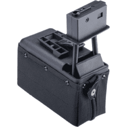 A&K 1500 Round Box Magazine with Upgraded High Strength Motor for Airsoft M249 Series AEG (Color: Black)