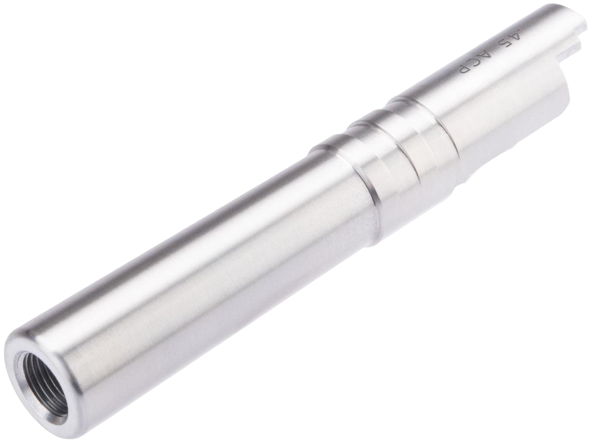 Airsoft Masterpiece Steel Threaded Outer Barrel for Tokyo Marui Hi-Capa 4.3 Airsoft Pistols (Color: Silver)