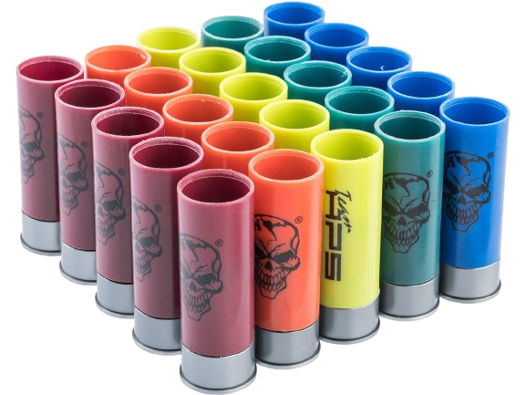 APS XPower CAM CO2 SMART Shotgun Shells for MK1, MK3 and Striker-12 Airsoft Shotguns (Color: Multi-Color / 25-Pack)