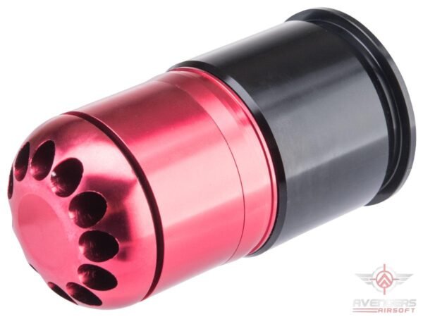 Avengers 40mm Airsoft Gas Grenade Shell (Model: 50rd Shower / Red Anodized Polished / Single Shell)