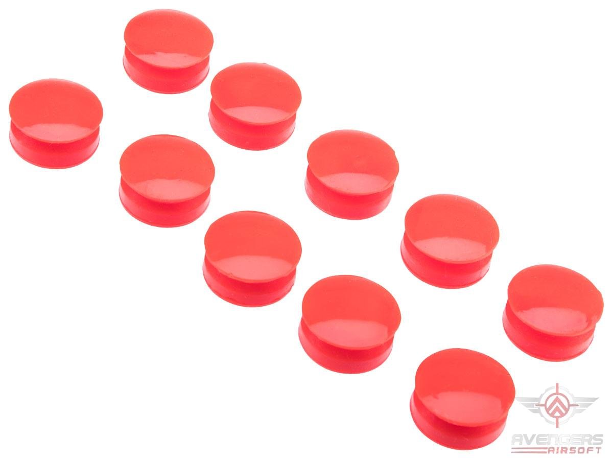Avengers Rubber Cap for Multi-Purpose 40mm Airsoft Grenade Shells /.68 cal Paintball Grenade Shells (Color: Red / 10pcs)