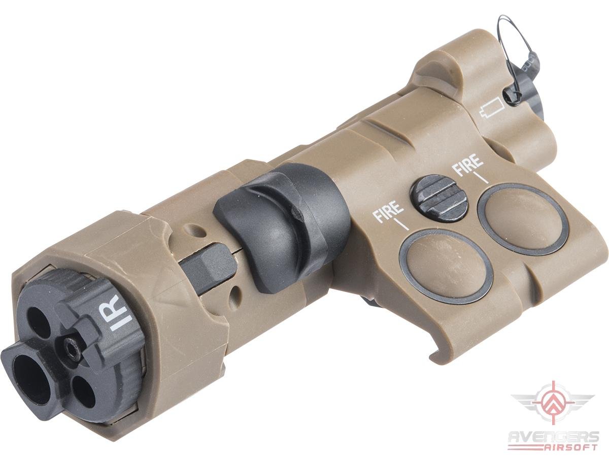 Avengers Mock Advanced Compact Laser Device Battery Case for Airsoft Rifles (Color: Tan)