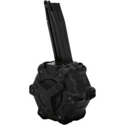 AW Custom Drum Magazine for Gas Blowback Airsoft Pistols & Rifles (Model: TM Hi-Capa / Black)