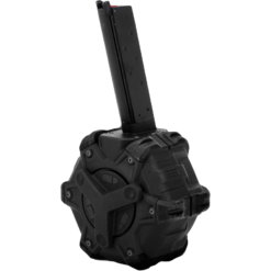 AW Custom Drum Magazine for Gas Blowback Airsoft Pistols & Rifles (Model: WE 1911 / Black)