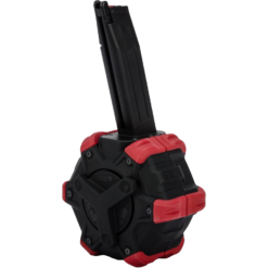 AW Custom Drum Magazine for Gas Blowback Airsoft Pistols & Rifles (Model: TM Hi-Capa / Red)