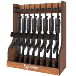 EMG Battle Wall Professional Grade Adjustable Real Wood Gun Rack