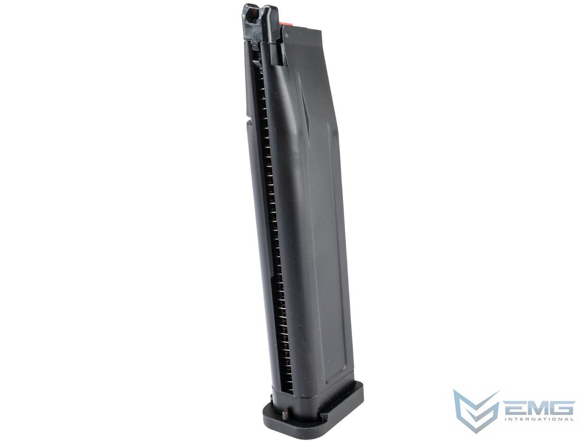 EMG / TTI Licensed Magazine for 2011 / Hi-CAPA Gas Blowback Airsoft Pistols (Color: Black-Black Base / 40+ Extended / Green Gas)
