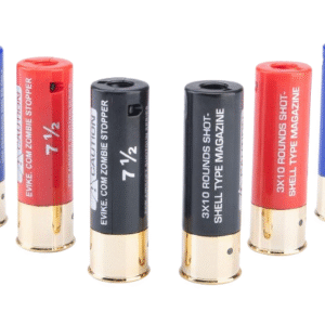 Zombie Stopper 30 Round Shells for Multi & Single-Shot Airsoft Shotguns (Color: Red, Blue, Black / 6 Pack)