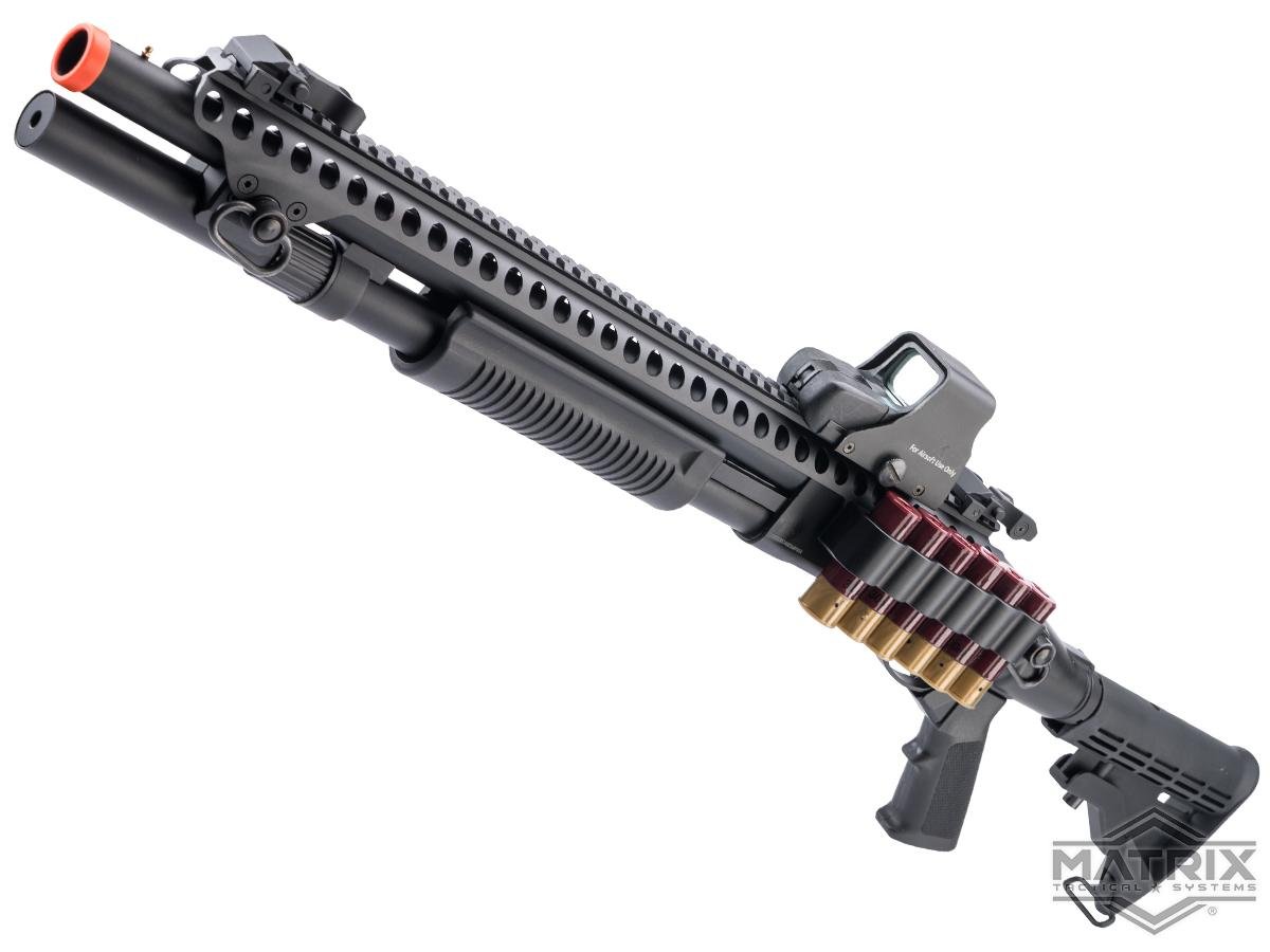 Matrix 3/6 Burst Firing Multi-Shot CO2 Powered Airsoft Shotgun (Model: Special Purpose / Black)