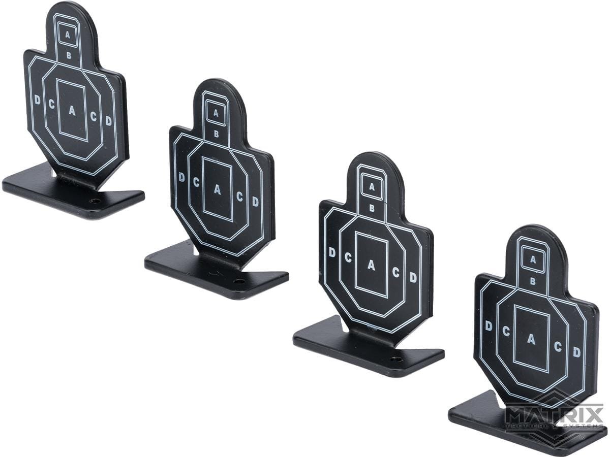 Matrix Airsoft IPSC Style Practice Aluminum Target Set (Package: Set of 4)