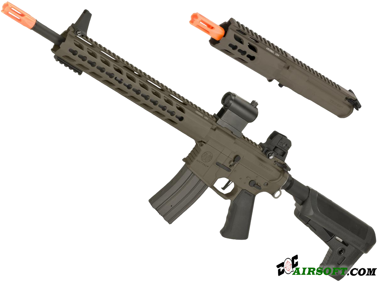 Krytac Full Metal Trident MKII SPR / PDW Upper Airsoft AEG Rifle Package (Color: Dark Earth)