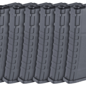 Lonex 200rd Mid-Cap Polymer Magazine for M4 M16 AEG Rifles (Color: Black / Pack of 6)