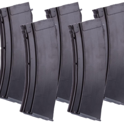 MAG 100 Round Mid-cap Magazine For AK Series Airsoft AEG (Color: Plum / 5.45 Style / Package of 5)