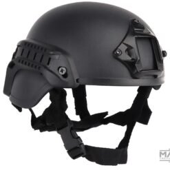 Matrix MICH 2000 Airsoft Helmet w/ NVG Shroud & ACH Rail (Color: Black)