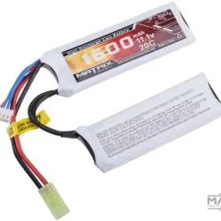 Matrix 11.1V 20C 1600mAh High Performance Airsoft Li-Poly Battery Pack (Nun-Chuck)