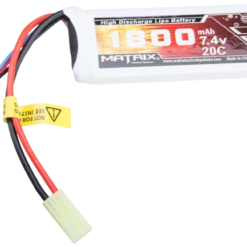 Matrix High Performance 7.4V Brick Type Airsoft LiPo Battery (Configuration: 1800mAh / 15C / Small Tamiya)