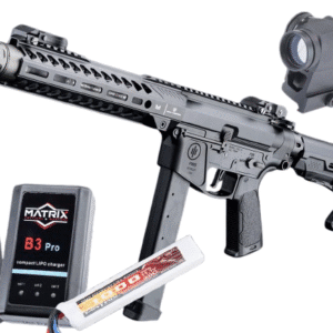 EMG Strike Industries x PWS Licensed 9mm Pistol Caliber Carbine AEG w/ GATE Aster MOSFET (Model: 10" CQB Rail / M4 Stock / 400 FPS / Go Airsoft Package)