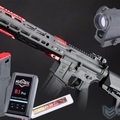 EMG x Strike Industries Custom Built "Sentinel" AR-15 Airsoft AEG Rifle w/ GRIDLOK® Handguard System (Color: Red / 11" Rail / Go Airsoft Package)