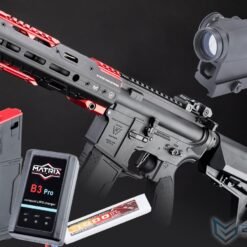 EMG x Strike Industries Custom Built "Sentinel" AR-15 Airsoft AEG Rifle w/ GRIDLOK® Handguard System (Color: Red / 8.5" Rail / Go Airsoft Package)