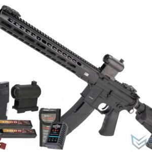 EMG X Krytac BARRETT REC7 DI AR15 AEG Training Rifle (Color: Black / Carbine / Go Airsoft Package)