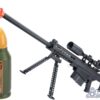 6mmProShop Barrett Licensed M107A1 Bolt Action Powered Airsoft Sniper Rifle (Color: Black / Marksman's Package)