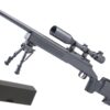 USMC M40A3 Sportline Airsoft Sniper Rifle by Matrix / Double Eagle (Color: Black / Add Scope + Bipod + Extra Magazine)