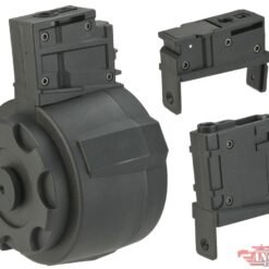 Angel Custom 1500 Round Firestorm Airsoft AEG Drum Flashmag (Model: Bundle Set / Black)