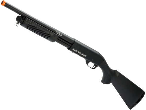 S&T M870 Type Full Metal Airsoft Training Shotgun (Version: Police / Black / Polymer Stock)