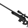 WELL L96 Bolt Action Airsoft Sniper Rifle w/ Folding Stock (Color: Black + Scope and Bipod)
