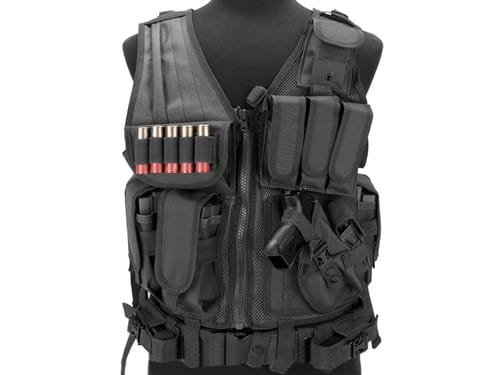Matrix Special Force Cross Draw Tactical Vest w/ Built In Holster & Mag Pouches