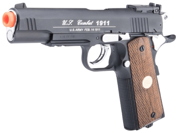 WG Co2 Powered Special Combat 1911 Airsoft Gas Gun (Color: Black)