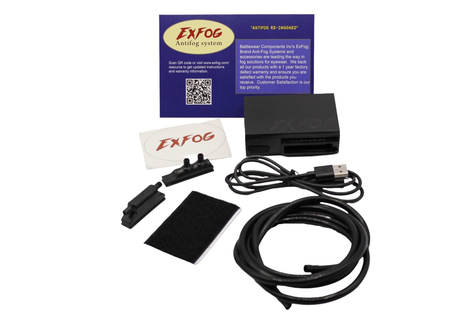 ExFog Goggle Anti-Fog Fan Kit (Model: Essential Kit - Velcro Only)