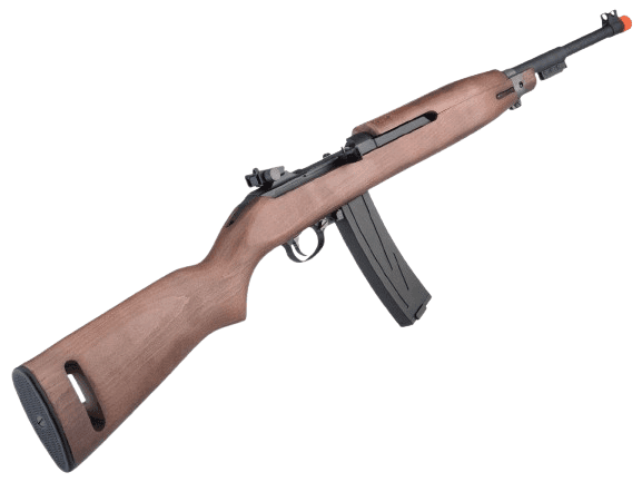 King Arms Full-Auto M2 Carbine Gas Blowback Rifle w/ Real Wood Furniture (Model: Full Stock)