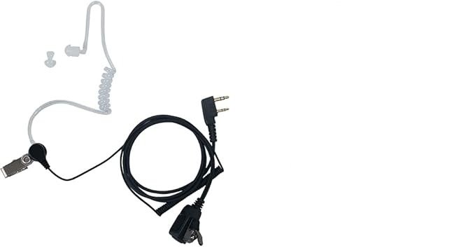 Walkie Talkie Headset with PTT Mic Covert Acoustic Tube Earpiece