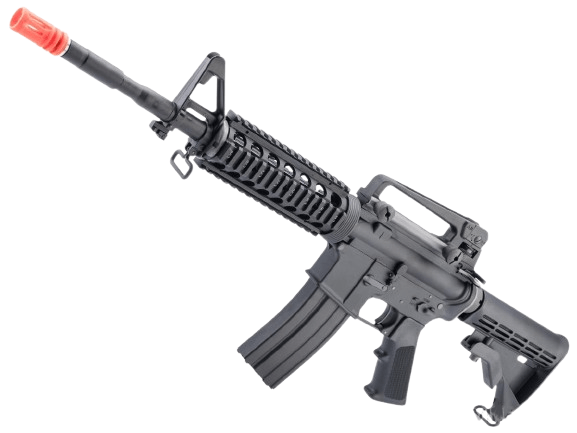 WE-Tech M4A1 RIS Version 3 Open Bolt Airsoft Gas Blowback GBB Rifle (Model: Carbine / Black)
