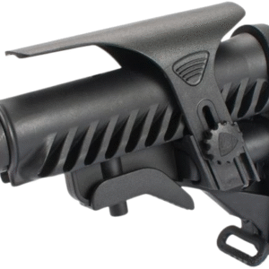 APS Shark Style Airsoft M4 Retractable Stock w/ Stock Tube and Cheek Riser - Black