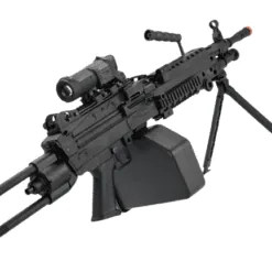 Cybergun FN Licensed M249 MINIMI "Featherweight" Airsoft Machine Gun (Model: Para / 400 FPS / Add 2500rd Box Magazine)