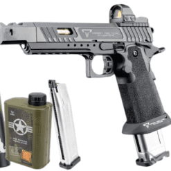 EMG TTI Licensed 2011 Combat Master Alpha Optic Ready Airsoft Training Pistol (Model: Standard - Semi-Auto / Green Gas / Reload Package)