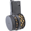 DYTAC X-Mag 100 Round CNC Drum Magazine for M4 Gas Blowback Airsoft Rifles (Model: MWS / Black)