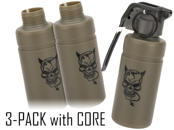 APS Thunder Devil CO2 Single Use BB Grenade Shell (Package: Set of 3 with Core)