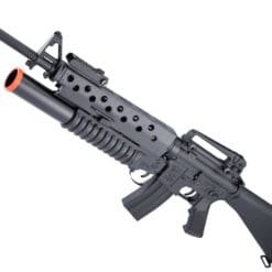 Cybergun Colt Licensed M16A3 Airsoft AEG Rifle by E&C w/ M203 40mm Airsoft Grenade Launcher & E-Shooter MOSFET