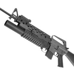 Cybergun Colt Licensed M16A1 Airsoft AEG Rifle by E&C w/ M203 40mm Airsoft Grenade Launcher & E-Shooter MOSFET