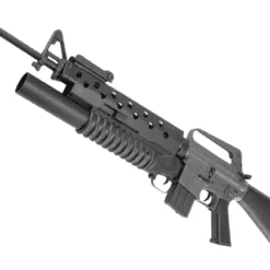 Cybergun Colt Licensed M16A1 Airsoft AEG Rifle by E&C w/ M203 40mm Airsoft Grenade Launcher & E-Shooter MOSFET
